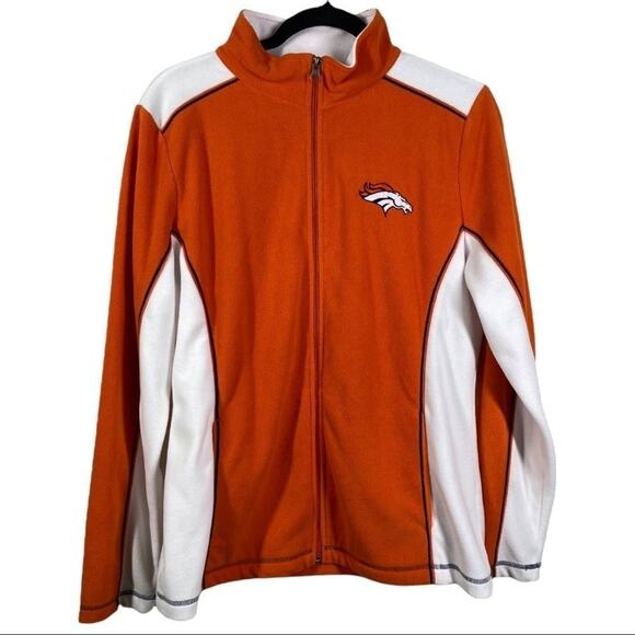 Denver Broncos NFL Football Fleece Full-Zip Jacket Size Large - Picture 1 of 4